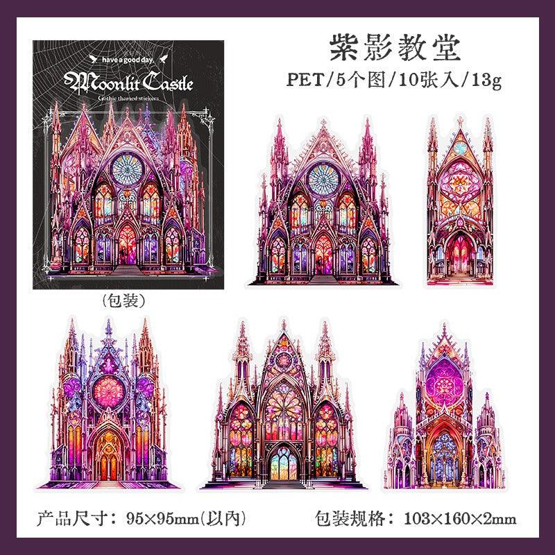 1201 Castle Stickers Moonlight City Collection - Memo Journals