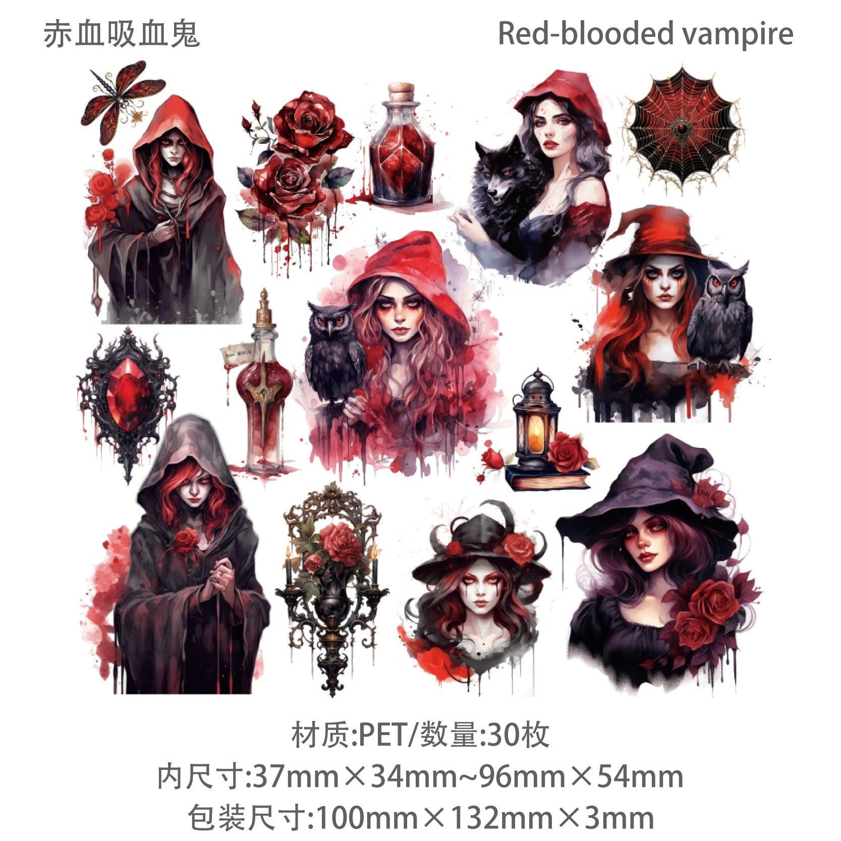 1053 Sticker Pack Gothic Vampire Series - Memo Journals