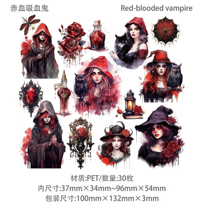 1053 Sticker Pack Gothic Vampire Series - Memo Journals