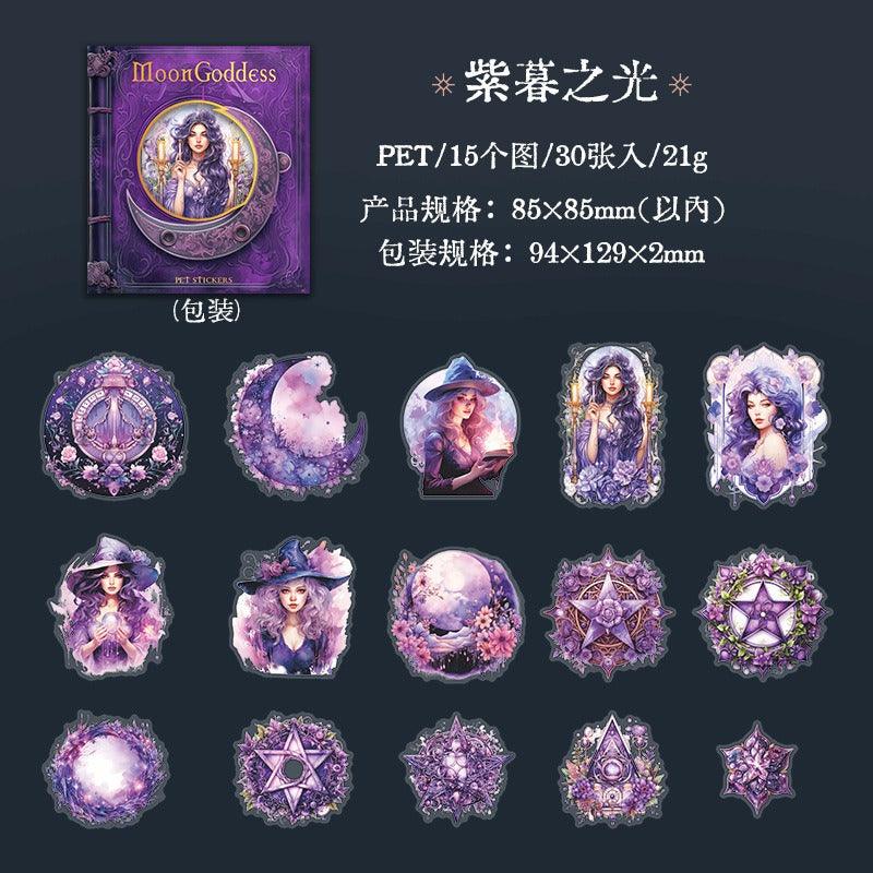 1077 Sticker Pack Moon Goddess Collection - Memo Journals