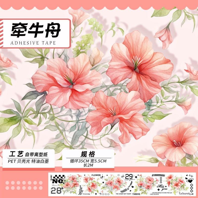 3058 Handbook Tape Flower Shell Light Waterproof Stickers - Memo Journals