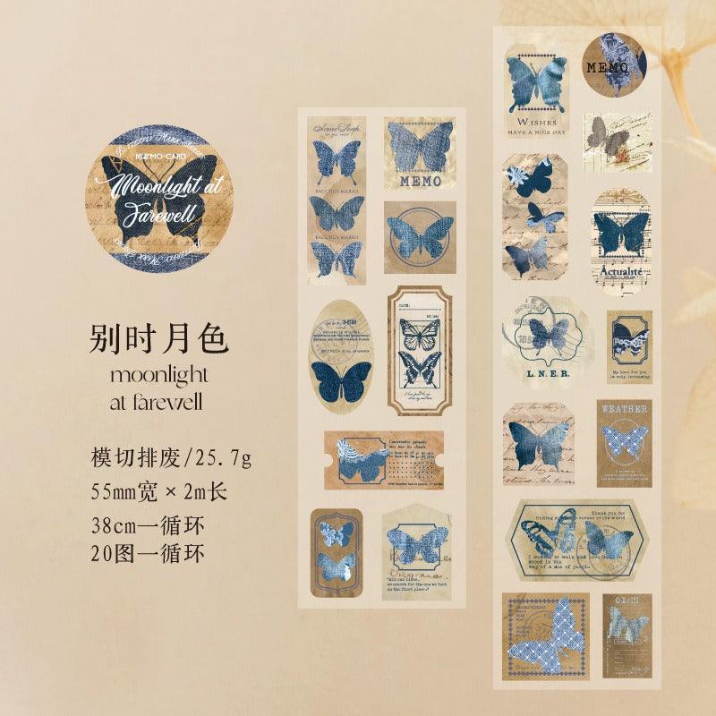 3016 Tape Butterfly Print Series - Memo Journals