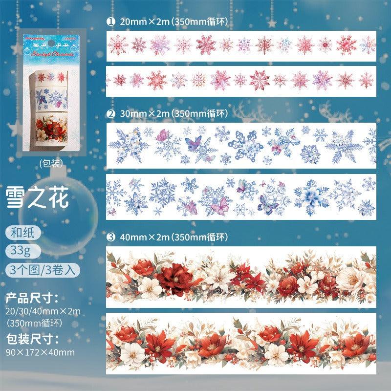 3052 Tape Starlight Christmas Collection Christmas Set - Memo Journals