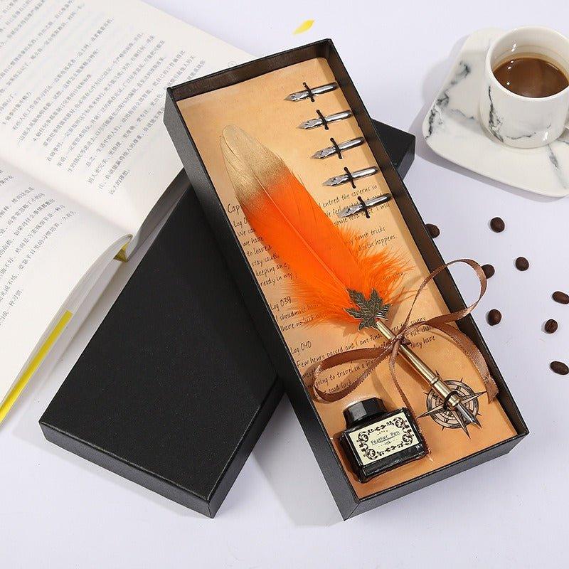 9014 Creative Gift Fountain Pen Set Vintage Dip Pen - Memo Journals