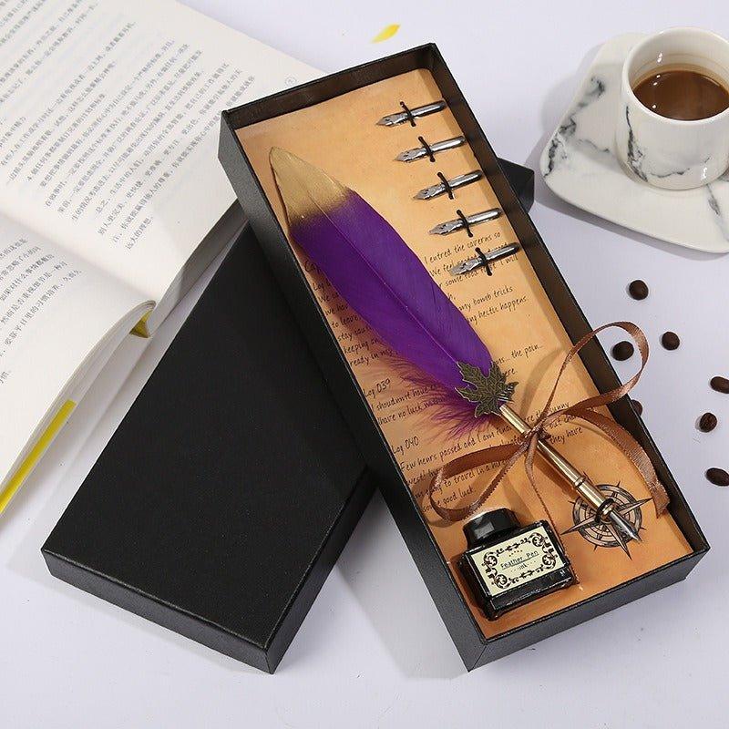 9014 Creative Gift Fountain Pen Set Vintage Dip Pen - Memo Journals