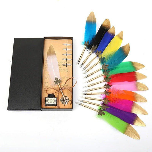 9014 Creative Gift Fountain Pen Set Vintage Dip Pen - Memo Journals