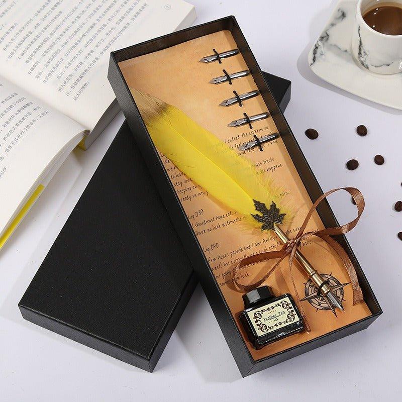 9014 Creative Gift Fountain Pen Set Vintage Dip Pen - Memo Journals