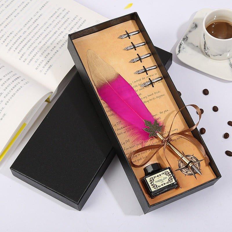 9014 Creative Gift Fountain Pen Set Vintage Dip Pen - Memo Journals