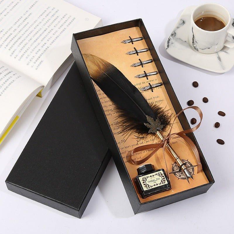 9014 Creative Gift Fountain Pen Set Vintage Dip Pen - Memo Journals