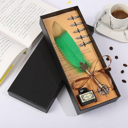 9014 Creative Gift Fountain Pen Set Vintage Dip Pen - Memo Journals