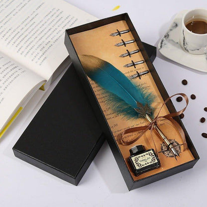 9014 Creative Gift Fountain Pen Set Vintage Dip Pen - Memo Journals