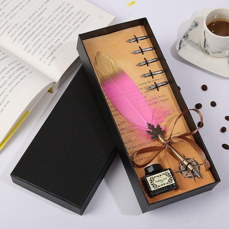 9014 Creative Gift Fountain Pen Set Vintage Dip Pen - Memo Journals