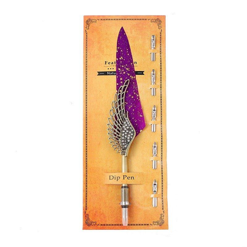 9016 Harry Potter Quill Fire Paint Stamp Dip Pen - Memo Journals