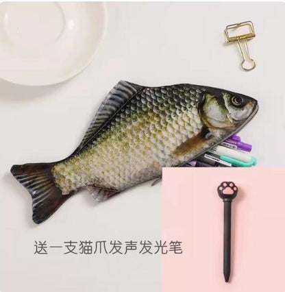 9023 Carp pencil case personalized quirky fresh sea fish stationery case - Memo Journals