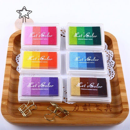 9024 4-Color Gradient Stamp Pad Stamp Set - Memo Journals