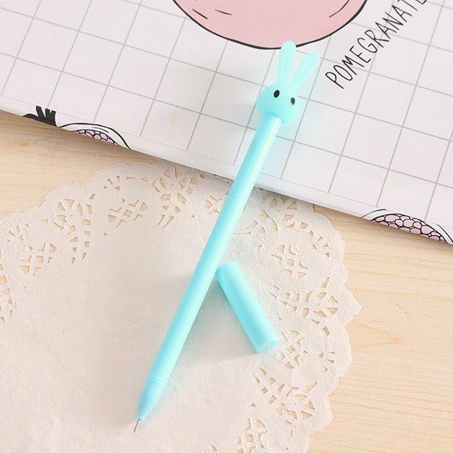 9029 Creative cartoon stationery cute cute rabbit jelly neutral pen black - Memo Journals