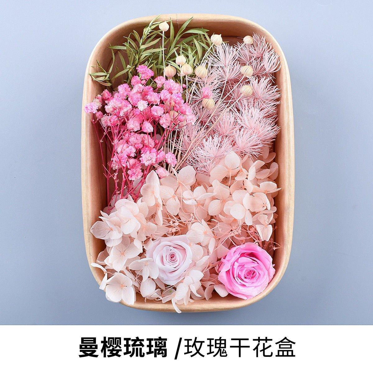 9131 Real dried flowers everlasting flower box handmade diy material - Memo Journals