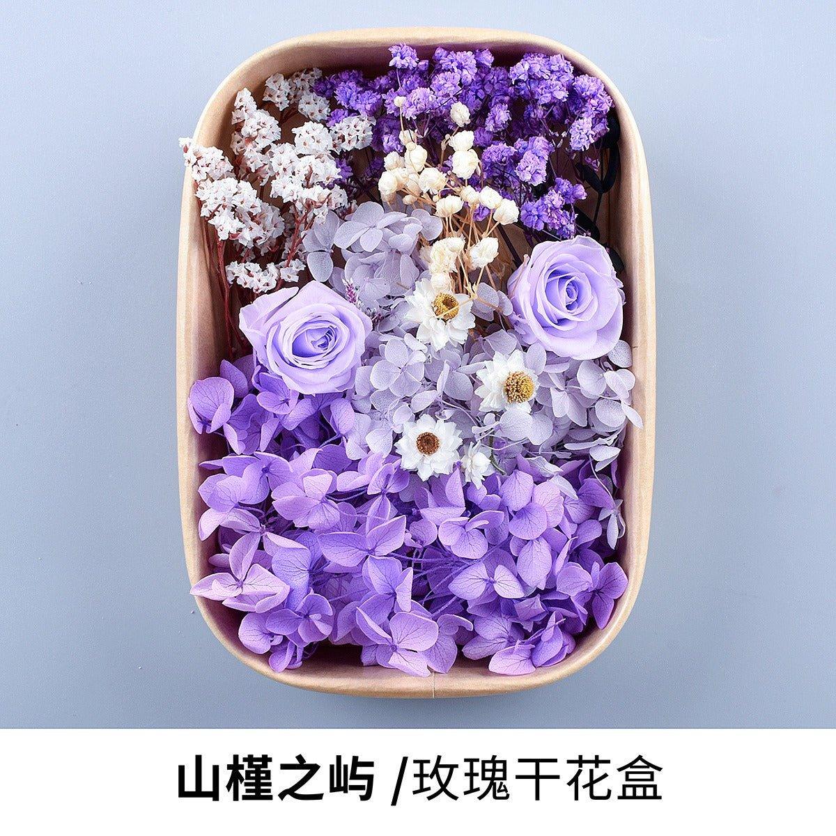 9131 Real dried flowers everlasting flower box handmade diy material - Memo Journals