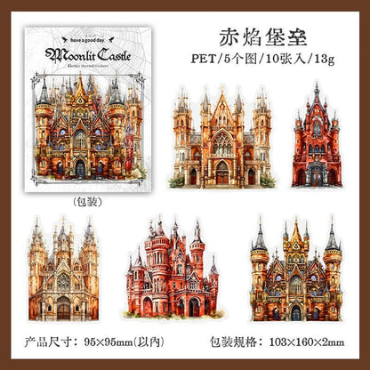 1201 Castle Stickers Moonlight City Collection - Memo Journals