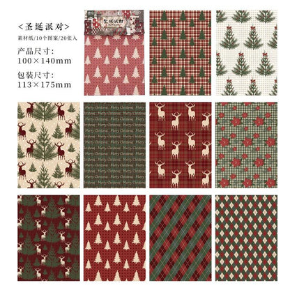 2188 Sketchy Paper Christmas Theme Series - Memo Journals