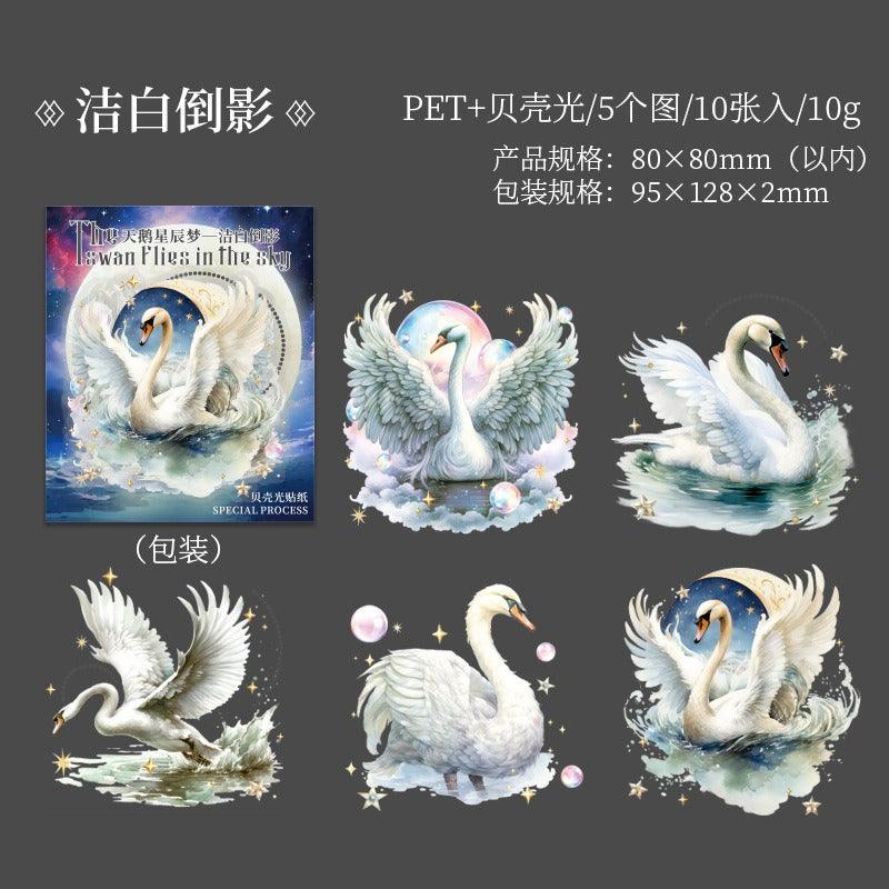 1055 Stickers Swan Star Dream Series - Memo Journals