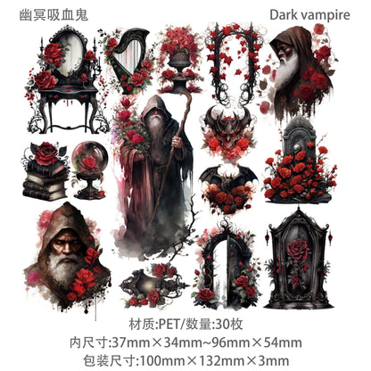 1053 Sticker Pack Gothic Vampire Series - Memo Journals