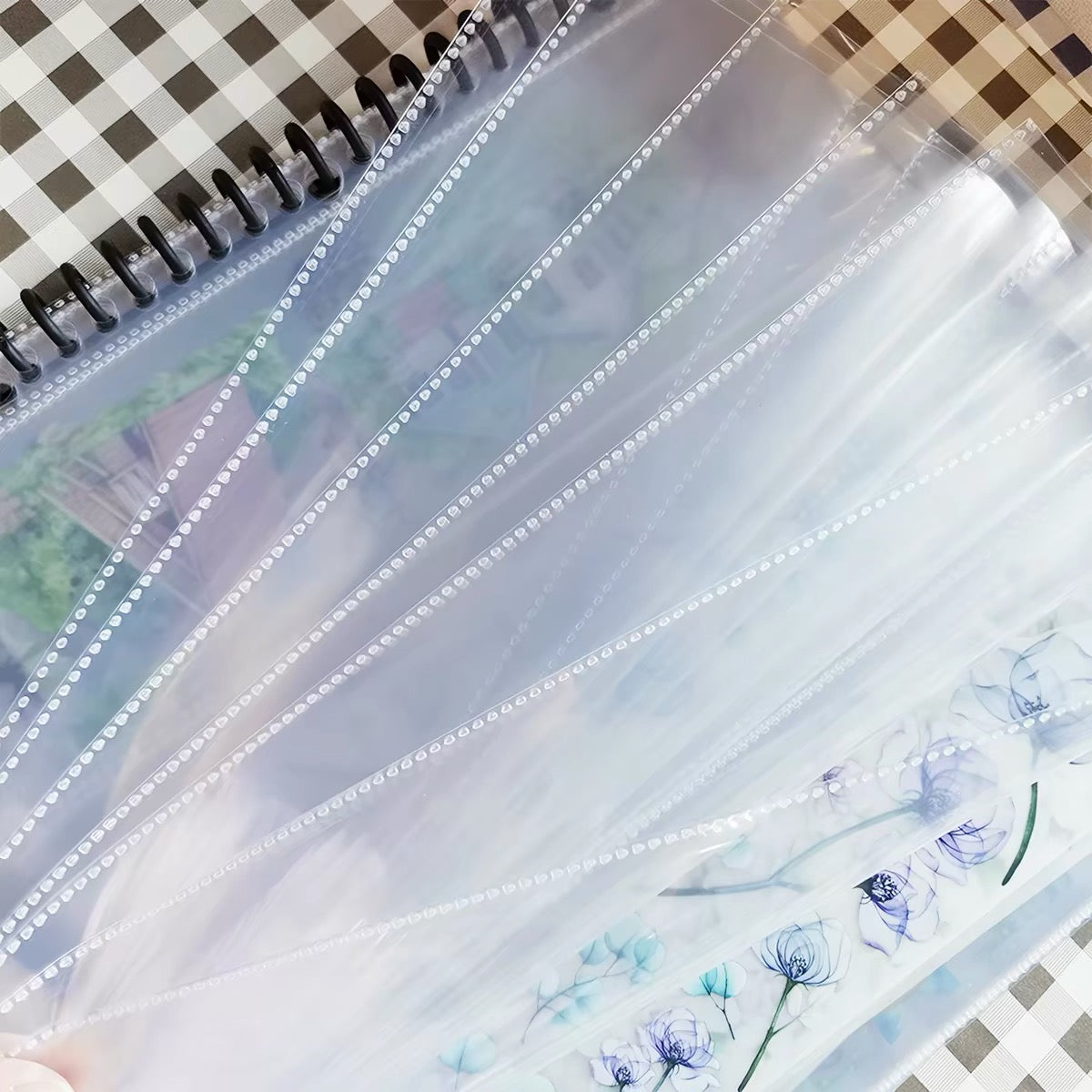 2500 Points Reward | Metal Loose-Leaf Washi Tape Storage Album, Empty 50-Page Album with Protective Cover