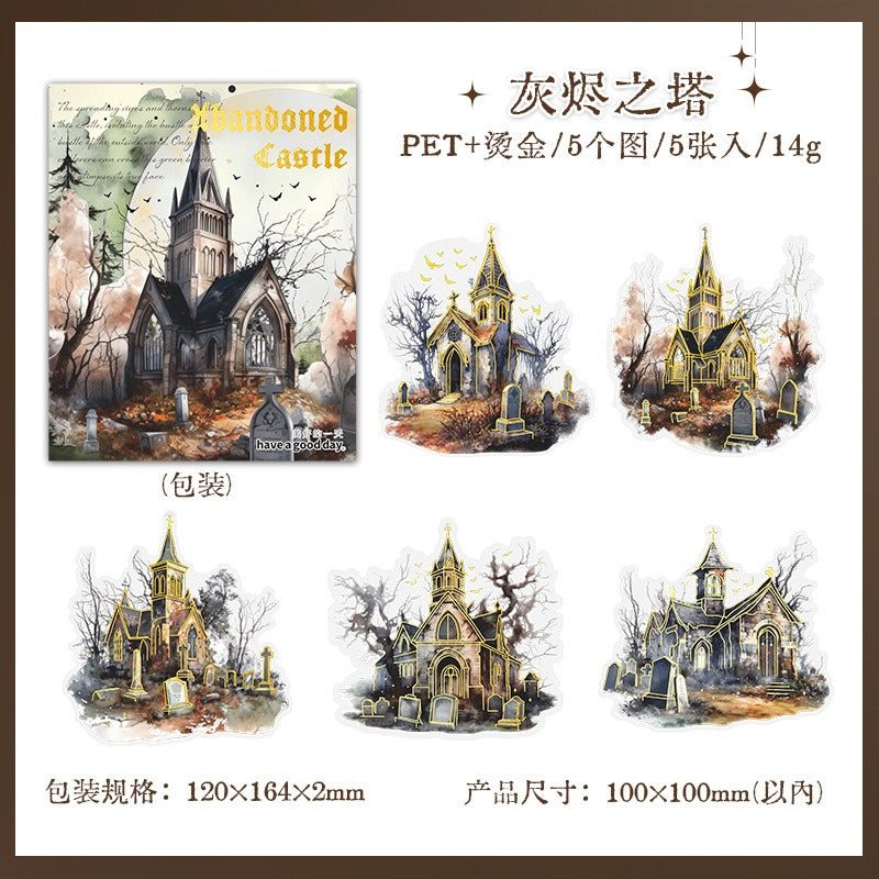 1229 Gothic Dark Castle Planner Stickers - Memo Journals