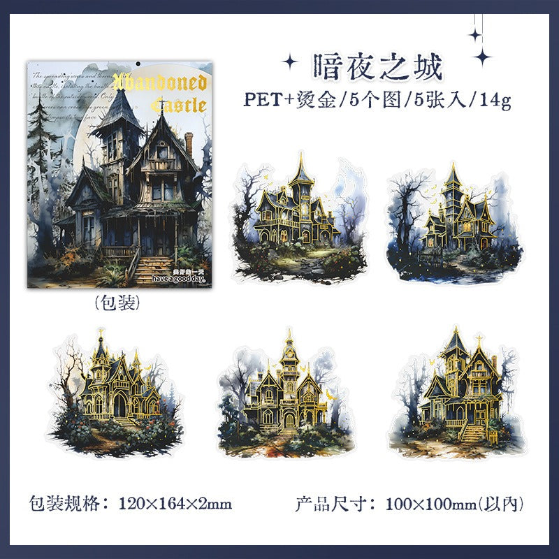 1229 Gothic Dark Castle Planner Stickers - Memo Journals