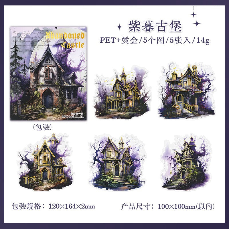 1229 Gothic Dark Castle Planner Stickers